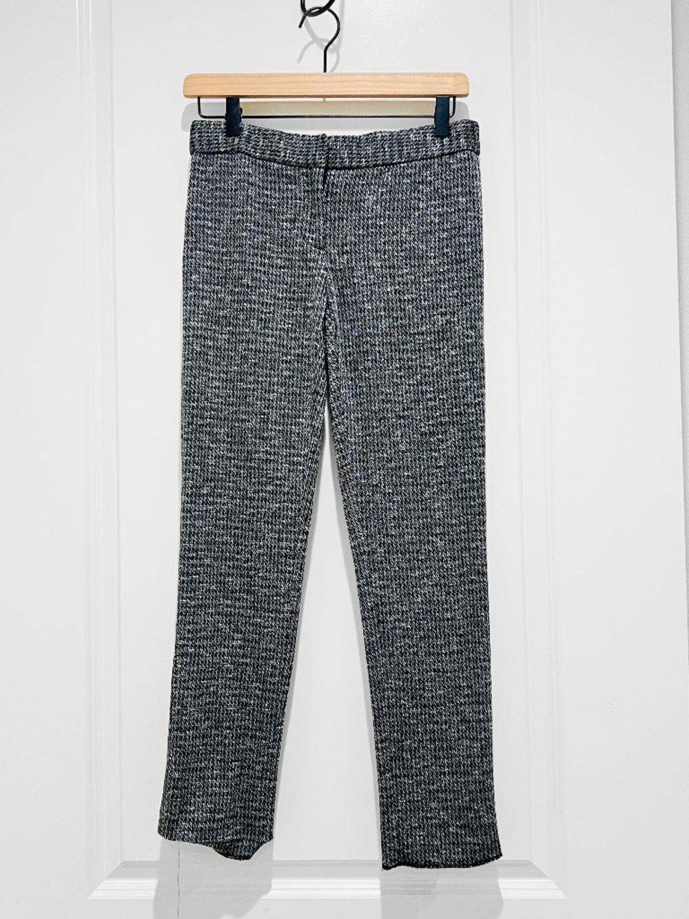 Amanda + Chelsea Tweed Pants Size 2 Women Straight Leg Work Ankle Length trouser